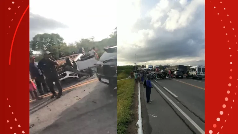 ACIDENTE ENTRE CARROS E CAMINHÃO DEIXA DOIS FERIDOS NA BA-052; SUSPEITA É QUE MOTORISTA COCHILOU AO VOLANTE