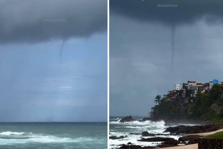 VÍDEO: Tromba D’água é Registrada No Mar De Salvador; Veja