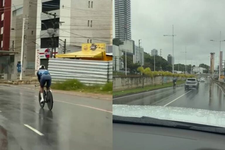 Ciclista Prejudica Trânsito Ao Não Utilizar A Faixa Lateral Da Via Em Salvador