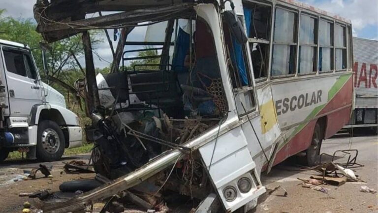 Acidente Entre ônibus Escolar E Carreta Deixa Mortos Na BR-116, Em Tucano