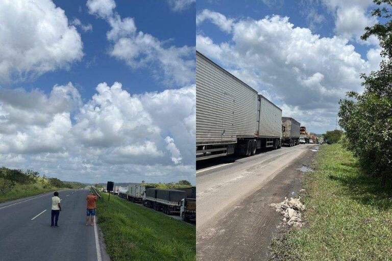 Trânsito é Liberado Nos Dois Sentidos Da BR-324 Após Mais De Dez Horas De Interdição