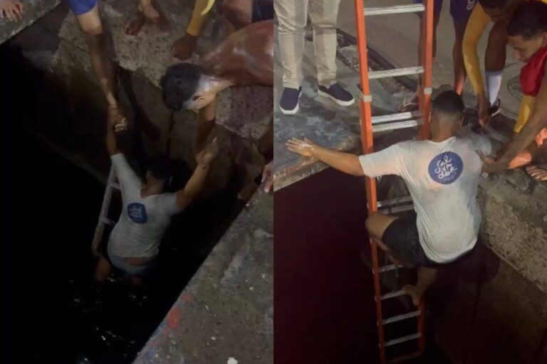 Jovens Caem Em Canal Após Placa De Concreto Ceder No Bairro Do Uruguai