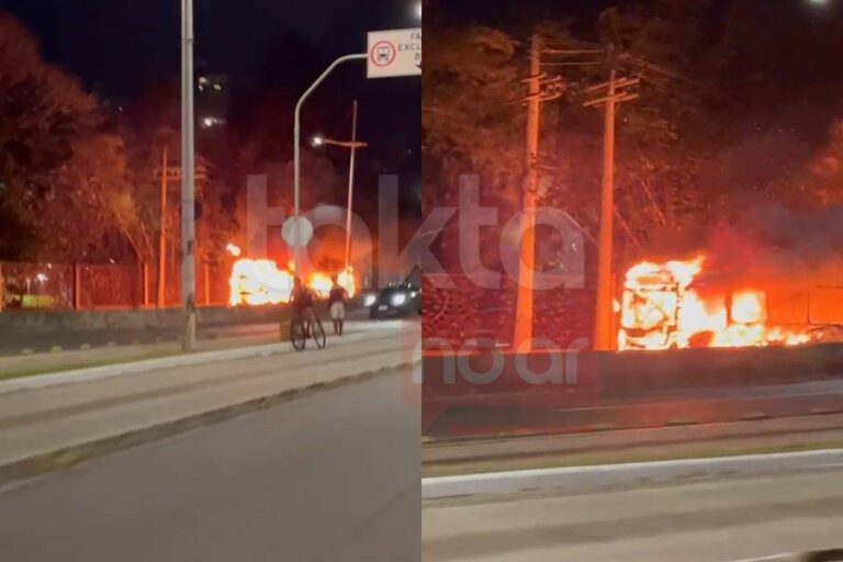 Bandidos Incendeiam ônibus Em Frente Ao Parque Da Cidade