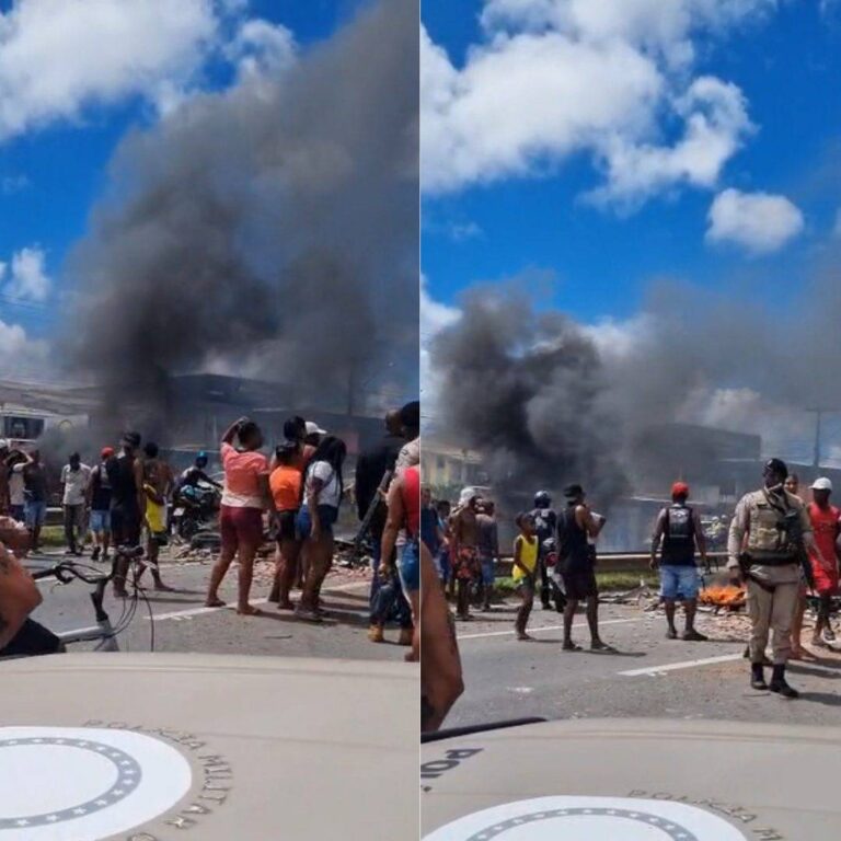 Protesto Bloqueia Os Dois Sentidos Da Estrada Do Coco Nesta Segunda-feira (17)