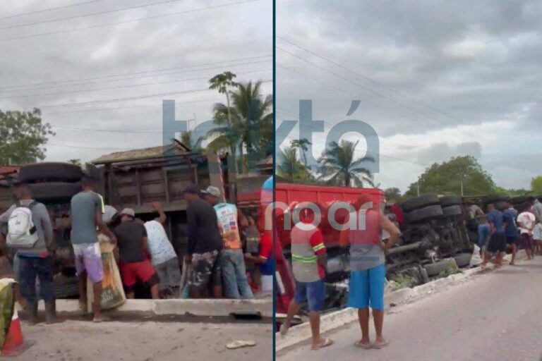 Acidente Na BR-116: Carreta Tomba E Carga é Saqueada Nas Proximidades De Santo Estêvão